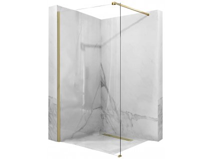 Sprchová zástena Walk-in Aero K4702 - zlatá/transparentná - 120x195 cm - L/P