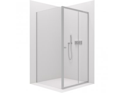 CERANO - Sprchovací kút Varone POINT Ľ/P - 6 mm - chróm, transparentné sklo - 110x90x195 cm - posuvný