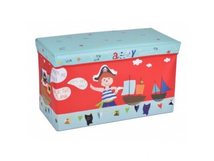 401460 via domo detsky box na hracky pace cervena modra 60x35x30 cm