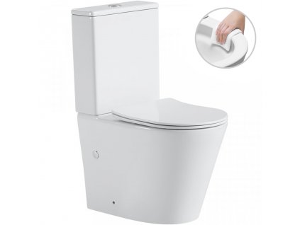 WC Carlito podní zadní odpad bílá lesklá