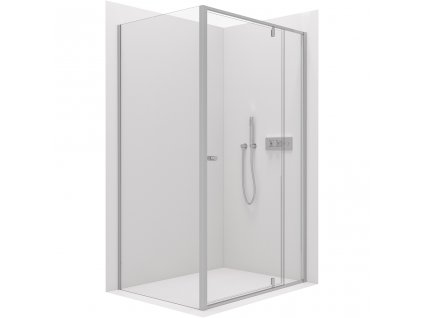 CERANO - Sprchovací kút Santini Ľ/P - 6 mm - chróm, transparentné sklo - 110x90x195 cm - pivotový