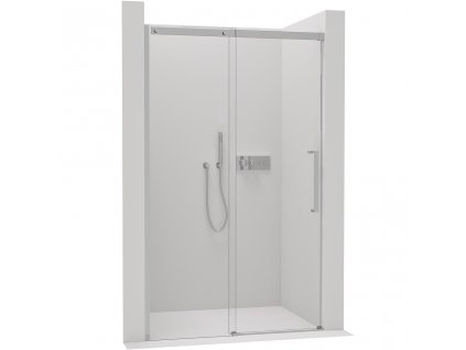 CERANO - Sprchové posuvné dvere Lantono Ľ/P - 8 mm - Soft-Close - chróm, transparentné sklo - 170x195 cm