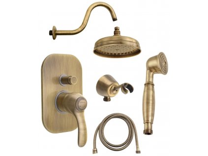 434280 kirke podomitkovy sprchovy set s pakovou baterii 2 vystupy bronz