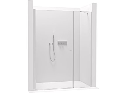 435830 3 cerano sprchove kridlove dvere antelo s pevnou casti l p 6 mm chrom transparentni sklo 80x30 cm