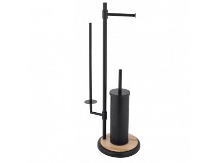439538 stojan na wc stetku s drzakem i zasobnikem na toaletni papir erga sisu cerna hneda 21 5x70 5x21 5 cm