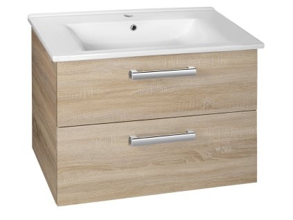 VEGA umývadlová skrinka 72x57, 6x43, 8 cm, 2xzásuvka, dub platín - 2.AKOST