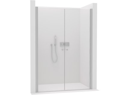 CERANO - Sprchové 2-krídlové dvere Antelo L/P - 6 mm - chróm, transparentné sklo - 220x190 cm