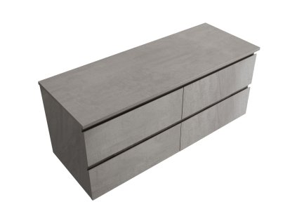 663001 13 cerano koupelnova skrinka carole s deskou pod umyvadlo 18 mm betonove seda 121x49 8x46 5 cm