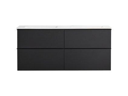 665224 cerano koupelnova skrinka pod umyvadlo s uchytkou velora cerna matna cerna uchytka 138x49 8x45 2 cm