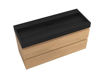 669034 cerano koupelnova skrinka carole dub medovy umyvadlo z lit mramoru vita cerna matna 100x58x46 cm