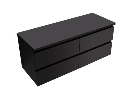 668572 2 cerano koupelnova skrinka carole s deskou pod umyvadlo 36 mm cerna matna 161x51 6x46 5 cm