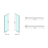 56087 modular shower pevny panel k instalaci na stenu modulu ms2 1200 mm levy