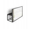 Umbra - Vešiak so zrkadlom Cubiko 20,3x31,7x10,1 cm - čierna