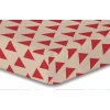 Prestieradlo Triangles červená (Rozmer 100x200+30 cm)