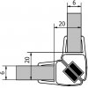 39812 1 sada dvou tesneni magnet na 6mm sklo 2000mm varianta roh