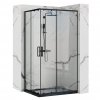 Rea - Sprchovací kút Punto - čierna/transparentná - 80x100 cm - L/P