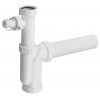 Drezový sifón s odbočkou 6/4", DN50, biela