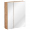 298936 via domo koupelnova skrinka se zrcadlem capri oak prirodni 60x75x16 cm