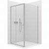 CERANO - Sprchovací kút Varone POINT Ľ/P - 6 mm - chróm, transparentné sklo - 110x100x195 cm - posuvný