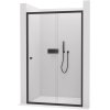 CERANO - Sprchové posuvné dvere Varone POINT Ľ/P - 6 mm - čierna matná, transparentné sklo - 120x195 cm