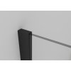 CERANO - Bočná stena Varone Ľ/P - 6 mm - čierna matná, transparentné sklo - 80x195 cm
