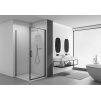 CERANO - Sprchovací kút Porte Ľ/P - 8 mm - čierna matná, transparentné sklo - 90x100x195 cm - otočný