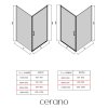 CERANO - Sprchovací kút Porte Ľ/P - 8 mm - čierna matná, transparentné sklo - 90x90x195 cm - otočný
