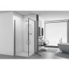CERANO - Sprchovací kút Porte Ľ/P - 8 mm - čierna matná, transparentné sklo - 90x90x195 cm - otočný