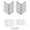 CERANO - Sprchovací kút Porte Ľ/P - 8 mm - chróm, transparentné sklo - 100x100x195 cm - otočný
