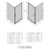 CERANO - Sprchovací kút Porte Ľ/P - 8 mm - chróm, transparentné sklo - 100x70x195 cm - otočný