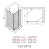 CERANO - Sprchovací kút Marino Ľ/P - 6 mm - chróm, transparentné sklo - 100x70x190 cm - pántový