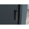 CERANO - Sprchové posuvné dvere Santoro Ľ/P - 6 mm - čierna matná, grafitové sklo - 120x195 cm