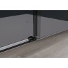 CERANO - Sprchovací kút Santoro Ľ/P - 6 mm - čierna matná, grafitové sklo - 120x100x195 cm - posuvný