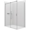 CERANO - Sprchovací kút Santoro Ľ/P - 6 mm - chróm, transparentné sklo - 140x100x195 cm - posuvný