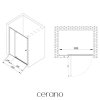 CERANO - Sprchové pivotové dvere Santini Ľ/P - 6 mm - chróm, transparentné sklo - 100x195 cm