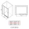 CERANO - Sprchové pivotové dvere Santini Ľ/P - 6 mm - chróm, transparentné sklo - 110x195 cm