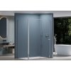 CERANO - Sprchovací kút Santini Ľ/P - 6 mm - chróm, transparentné sklo - 120x100x195 cm - pivotový