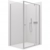 CERANO - Sprchovací kút Santini Ľ/P - 6 mm - chróm, transparentné sklo - 140x100x195 cm - pivotový