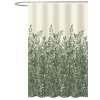 428851 sprchovy zaves 180x200cm polyester zelene listy