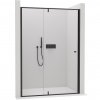 CERANO - Sprchové pivotové dvere Santini Ľ/P - 6 mm - čierna matná, transparentné sklo - 120x195 cm