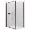 CERANO - Sprchovací kút Santini Ľ/P - 6 mm - čierna matná, transparentné sklo - 120x90x195 cm - pivotový