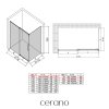 CERANO - Sprchovací kút Lantono L/P - 8 mm - Soft-Close - čierna matná, transparentné sklo - 100x80x195 cm - posuvný