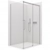 CERANO - Sprchovací kút Lantono L/P - 8 mm - Soft-Close - chróm, transparentné sklo - 130x100x195 cm - posuvný