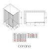 CERANO - Sprchovací kút Lantono L/P - 8 mm - Soft-Close - chróm, transparentné sklo - 160x80x195 cm - posuvný