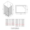 CERANO - Sprchovací kút Antelo L/P - 6 mm - čierna matná, transparentné sklo - 100x80x190 cm - otočný