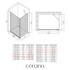 CERANO - Sprchovací kút Antelo L/P - 6 mm - chróm, transparentné sklo - 100x50x190 cm - otočný