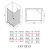 CERANO - Sprchovací kút Antelo L/P - 6 mm - čierna matná, transparentné sklo - 110x40x190 cm - otočný