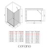 CERANO - Sprchovací kút Antelo L/P - 6 mm - čierna matná, transparentné sklo - 70x40x190 cm - otočný