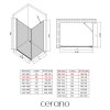 CERANO - Sprchovací kút Antelo L/P - 6 mm - chróm, transparentné sklo - 75x30x190 cm - otočný
