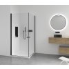 CERANO - Sprchovací kút Antelo Duo Ľ/P - 6 mm - čierna matná, transparentné sklo - 120x110x190 cm - otočný